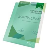 Leitz Sichthüllen 41530055 A4 PVC Hartfolie 150 Mikron Grün 100 Stück