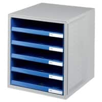 HAN Schubladenbox 1401-14 Kunststoff Lichtgrau, Blau 27,5 x 33 x 32 cm