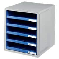 HAN Schubladenbox 1401-14 Kunststoff Lichtgrau, Blau 27,5 x 33 x 32 cm