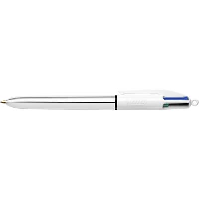 BIC 4 Colours Kugelschreiber Shine Blau, Grün, Rot, Schwarz Mittel 0.4 mm Nachfüllbar