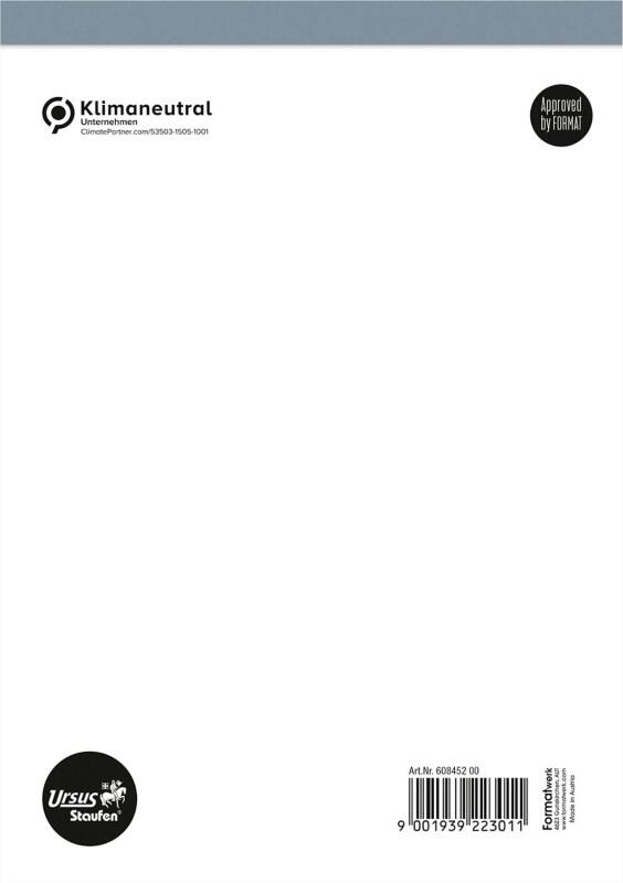 Ursus Style Notizblock A5 Blanko Geheftet Papier Weiß Perforiert 96 Seiten Pack 10