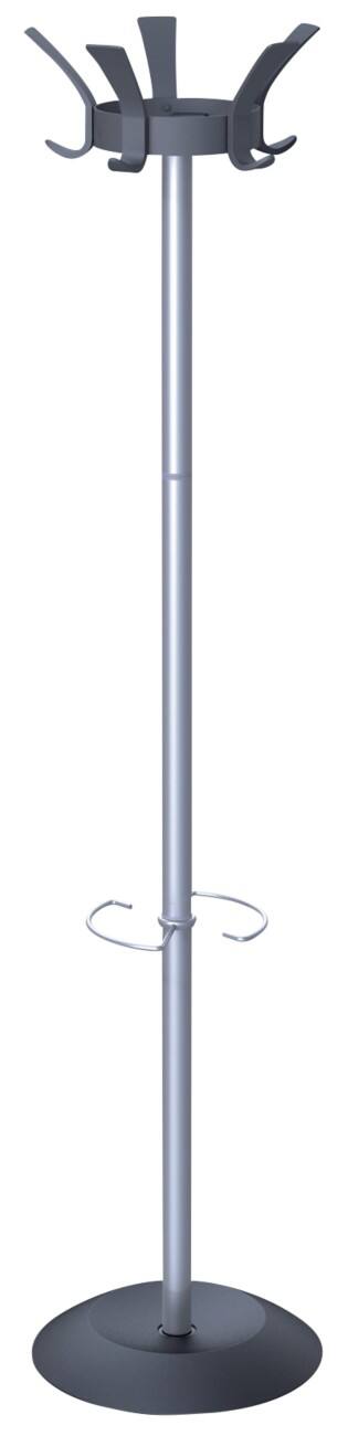 Realspace Garderobenständer 5 Haken Grau