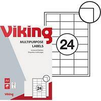 Viking 61330 Universaletiketten selbstklebend 64,6 x 33,8 mm Weiß 2400 Etiketten 100 Blatt mit 24 Etiketten