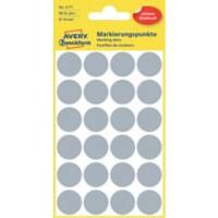 AVERY Zweckform Markierungspunkte 3171 Grau 18 x 18 mm 4 Blatt à 24 Etiketten