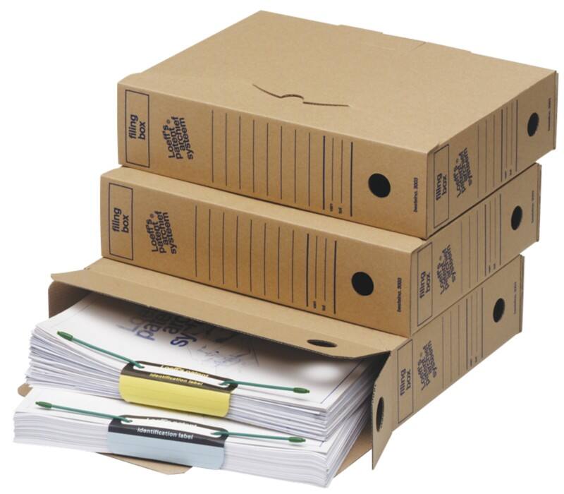 Loeff's Folio Box Karton Archivbox Braun 340mm x 250mm x 80mm 50 Stück