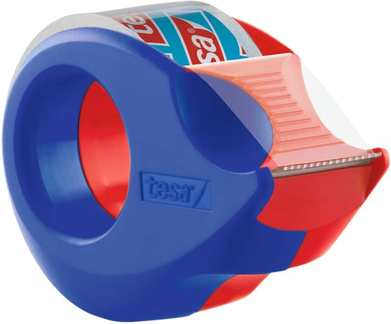 tesa Klebebandabroller tesafilm Mini Blau, Rot 19 mm (B) x 10 m (L)