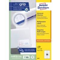 AVERY Zweckform UltraGrip Universaletiketten 3477 Ja DIN A4 Weiß 105 x 41 mm 100 Blatt à 14 Etiketten
