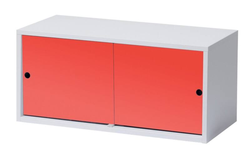 Hammerbacher Einhängekorpus Stollenwand Weiß/Rot