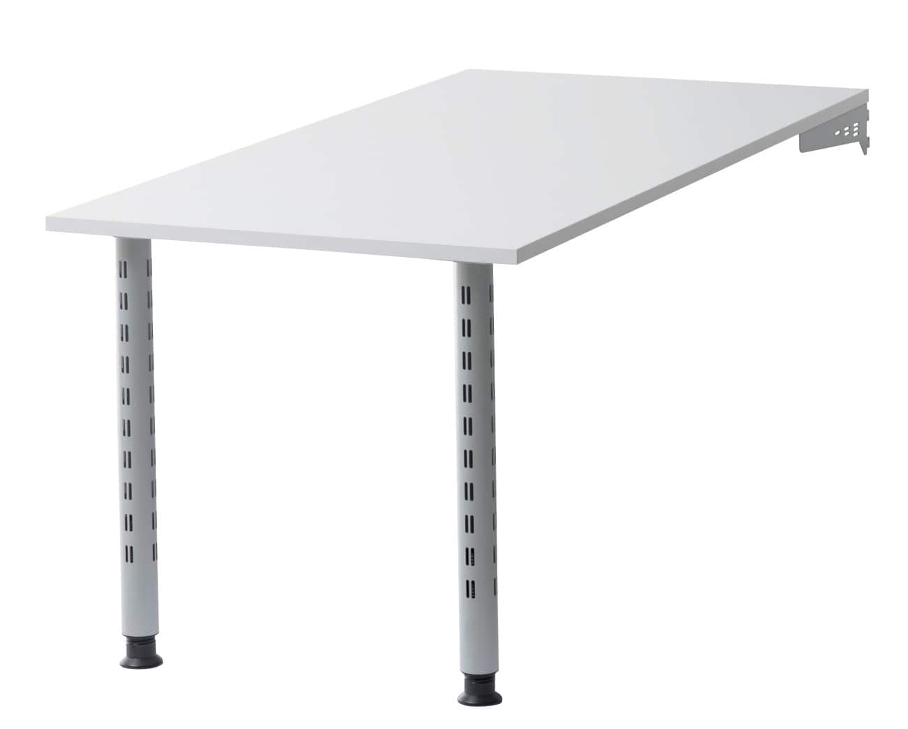 Hammerbacher Anbautisch Stollenwand Weiß