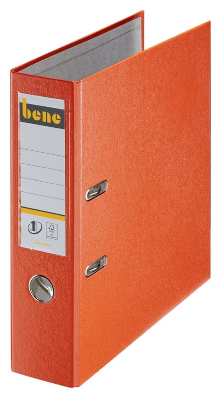 Bene No.1 Power Ordner A4 80 mm Orange 2 Ringe 291400 PP (Polypropylen) Hochformat