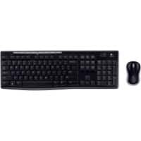 Logitech Kabelloses Tastatur-Maus-Set MK270 QWERTZ DE USB 2.0 Nano Receiver Schwarz