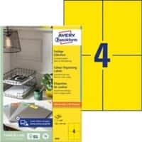 AVERY Zweckform Universaletiketten 3459 105 x 148 mm Rechteckig Gelb 100 Blatt à 4 Etiketten