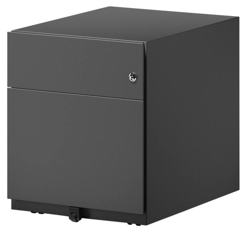 Bisley Rollcontainer Note 2 Schubladen Schwarz 420 x 565 x 495 mm
