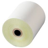 Niceday Kassenrollen 2-fach 54 g/m² 76 mm x 70 mm x 12 mm x 22 m Gelb, Weiß 6 Rollen
