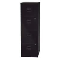 Bisley Home Hängeregistraturschrank Economy 4 Schübe Schwarz 413 x 400 x 1.321 mm