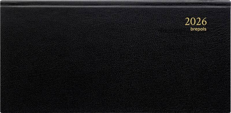 Brepols Breprint Lima Terminplaner 2026 1 Woche / 2 Seiten Deutsch, Englisch, Französisch, Italienisch, Niederländisch, Spanisch Schwarz