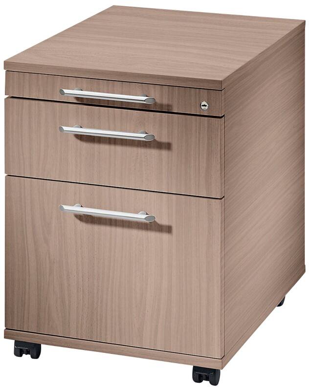 Hammerbacher Rollcontainer AC30NNCEAT Walnuss 428 x 580 x 590 mm