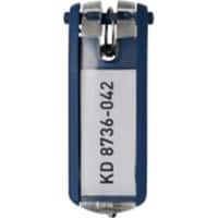 DURABLE Schlüsselanhänger Key Clip Blau 25 x 65 mm 6 Stück