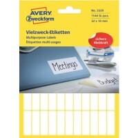 AVERY Zweckform Universaletiketten 3320 Weiß 32 x 10 mm 26 Blatt à 44 Etiketten