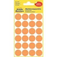 AVERY Zweckform Markierungspunkte 3173 Leuchtorange 18 x 18 mm 4 Blatt à 24 Etiketten