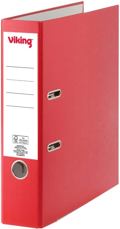 Viking Ordner A4 75 mm Rot 2 Ringe PP (Polypropylen) Matt Hochformat