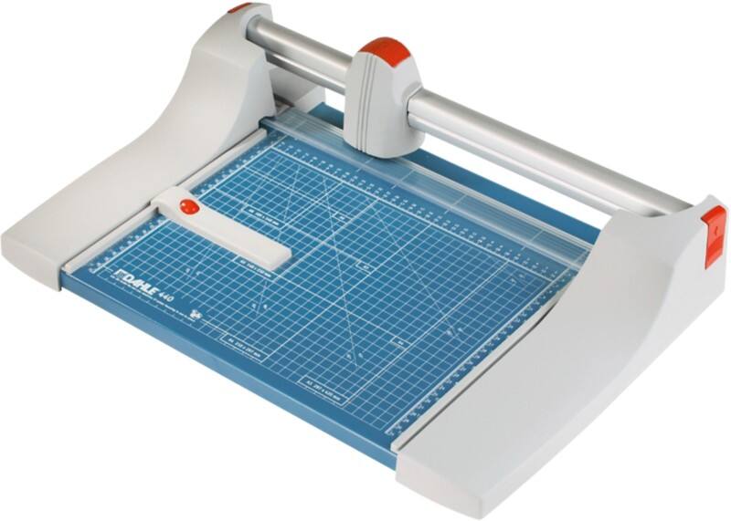 Dahle Professional Rollenschneidemaschine A4 360 mm Selbstschärfendes Stahl-Rundmesser Blau 35 Blatt