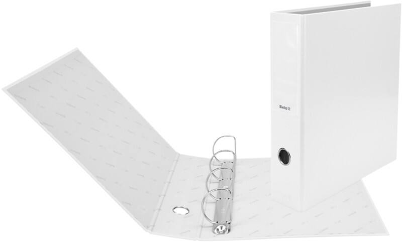 Biella Dinor-Quator Breit Doppelordner A4+ 70 mm Weiß 4 Ringe 12644701U Pappkarton, PP (Polypropylen)