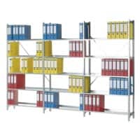 Manuflex Regalsystem 5 Fachböden Stahl 930 x 300 x 1.900 mm Silber