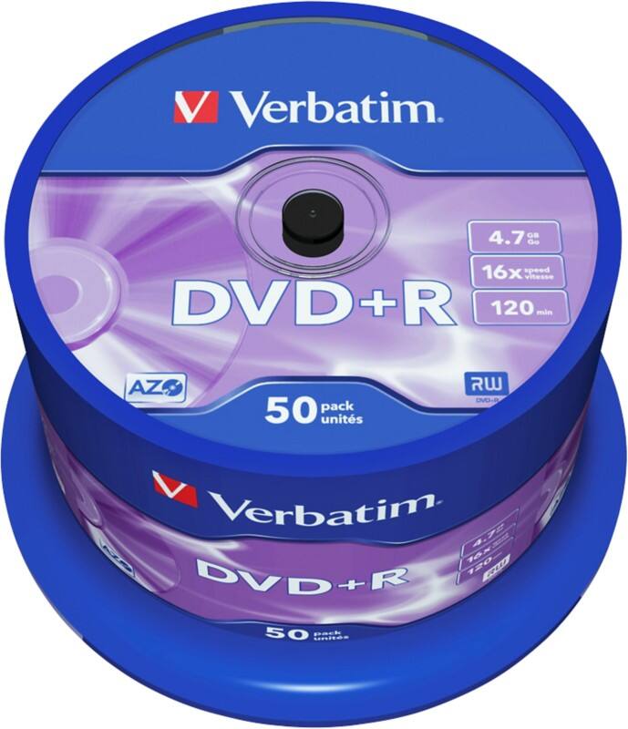 Verbatim DVD+R Spindle 16x 4.7 GB 50 Stück