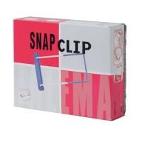 Djois SnapClip Archiv-Clips Petrol Blau, Weiß Kunststoff 20,1 x 6,3 cm 50 Stück 