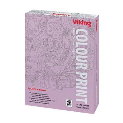 Viking Colour Print A4 Druckerpapier Weiß 160 g/m² Glatt 250 Blatt