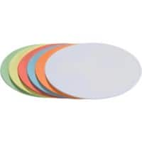 Franken Oval Moderationskarten 19 x 11 cm Papier Färbig sortiert 300 Stück