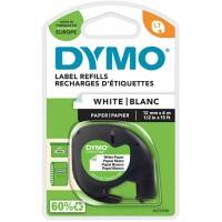 Dymo LT S0721510 / 91200 Authentic LetraTag Paper Schriftband Selbstklebend Weiß 12 mm x 4m