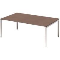 Bisley Konferenztisch Cito Walnuss, Verkehrsweiß 2.000 x 1.200 x 850 mm