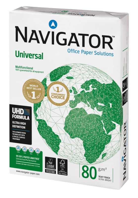 Navigator Universal A4 Druckerpapier Weiß 80 g/m² Glatt 500 Blatt