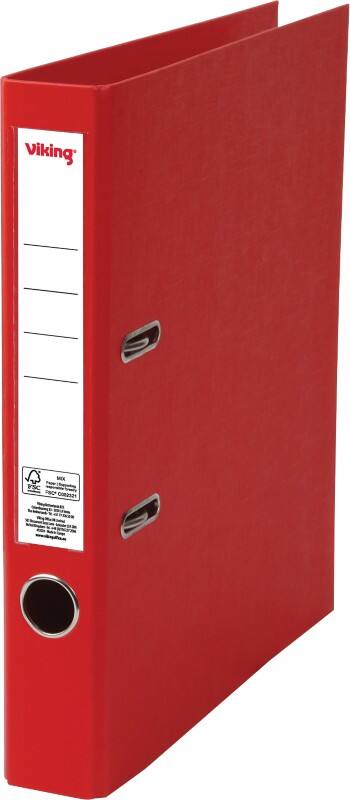 Viking Premium Ordner Schmal A4 50 mm Rot 2 Ringe Kunststoff Matt Hochformat