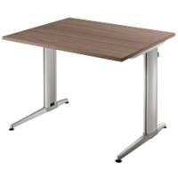 Hammerbacher Arbeitstisch Matrix Nussbaum-Nachbildung 800 x 800 x 720 mm