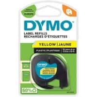 Dymo LT S0721620 / 91202 Authentic LetraTag Schriftband Selbstklebend Gelb 12 mm x 4m