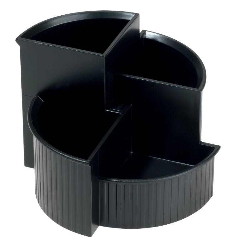 helit Stiftehalter 4 Fächer PS (Polystyrol) Schwarz