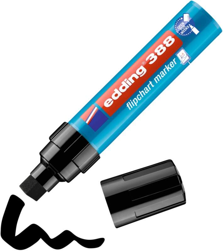 edding 388 Flipchart-Marker  Extra Breit Keilspitze 4 - 12 mm Schwarz Wasserbeständig