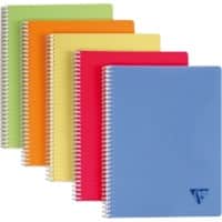 Clairefontaine Linicolor A5+ Drahtgebunden Farbig sortiert PP Cover Notizbuch Kariert 50 Blatt