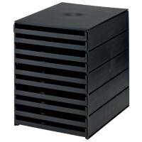 Styro Schubladenbox Styroval Kunststoff Schwarz 24,6 x 32,3 x 33,5 cm