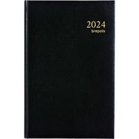 Brepols Buchkalender Saturnus Lima 21 x 13,5 cm 2024 2 Tage/1 Seite Papier Schwarz Deutsch, Englisch, Französisch, Niederländisch