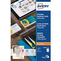 Avery Zweckform C32011-25 Visitenkarten 85 x 54 mm 200 g/m2 Weiß 250 Stück