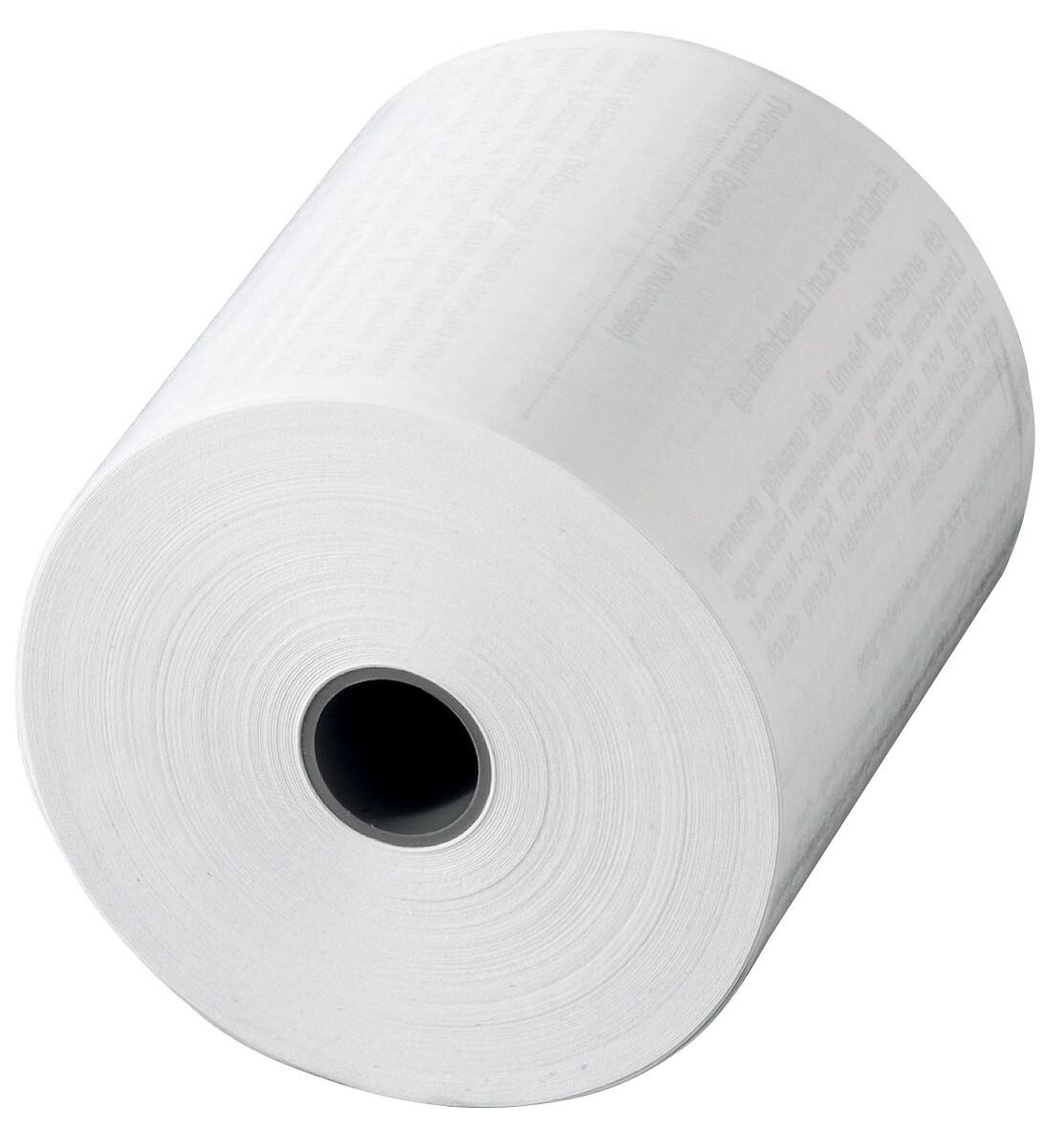 Niceday Thermorollen Druck auf der Rückseite 48 g/m² 57 mm x 50 m x 12 mm Kern (Ø) Weiß 5 Rollen