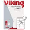 Viking Universaletiketten Selbsthaftend 70 x 50,8mm Weiß 100 Blatt mit 15 Etiketten
