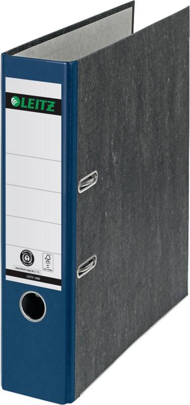 Leitz 180° Ordner Breit A4 82 mm Blau 2 Ringe 1080 Pappkarton Wolkenmarmor Hochformat