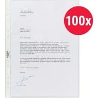 DURABLE Premium Prospekthüllen DIN A4 Glasklar Transparent 80 Mikron PP (Polypropylen) Öffnung Oben 100 Stück