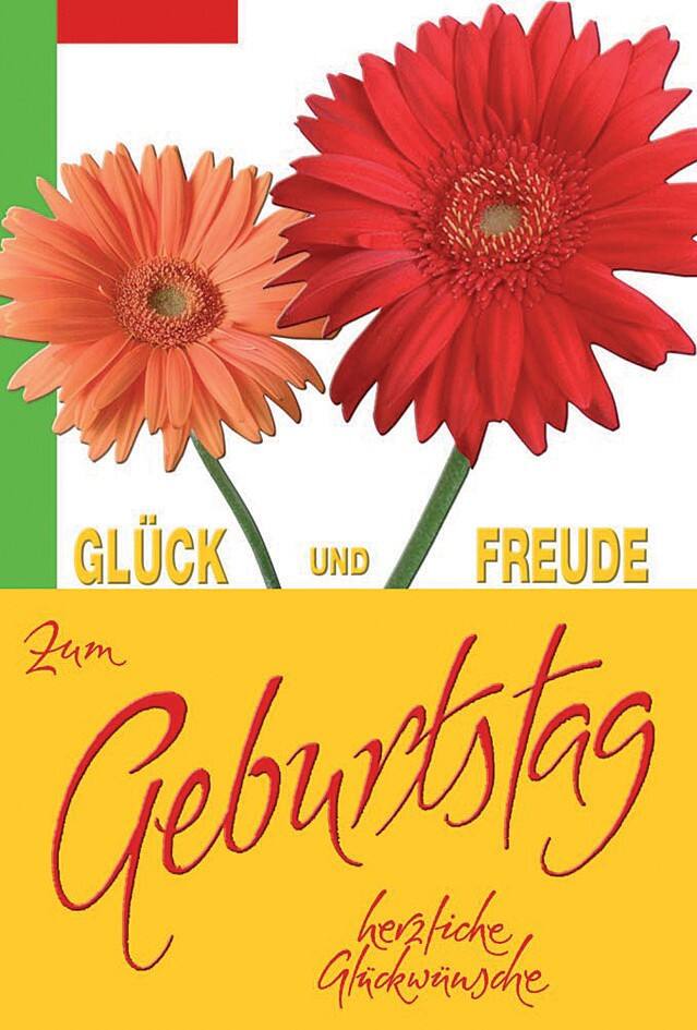 Bsb-Obpacher Geburtstagskarte Gerbera Spezial Mehrfarbig 10 Stück