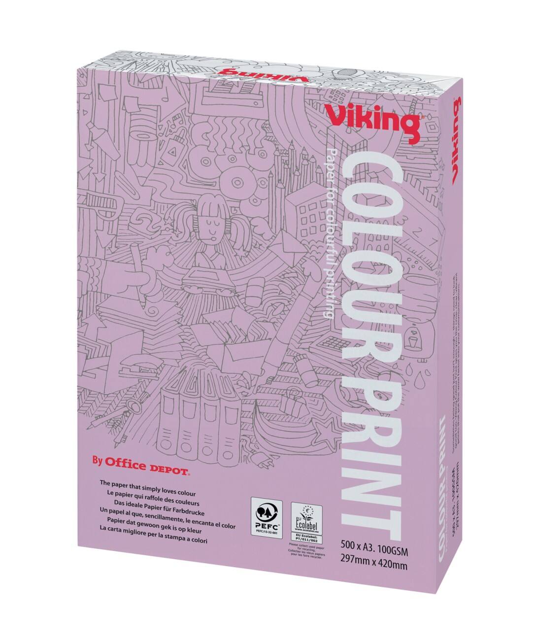 Viking Colour Print Kopier-/ Druckerpapier DIN A3 100 g/m² Weiß 500 Blatt